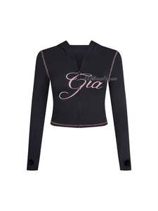 เสื้อแจ็คเก็ตทรงสลิมฟิตแบบมีฮู้ด ซิปหน้า ดีไซน์เส้นสีสดใส ความยาวเหนือเข่า พร้อมกางเกงขายาวสำหรับผู้หญิง - Product Image 6