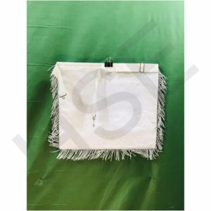 Tablier de Maître Maçon de la Franc-Maçonnerie avec l'Œil Tout-Voyant et les Deux Piliers, brodé à la main en fil d'or, en cuir d'agneau blanc - Product Image 6