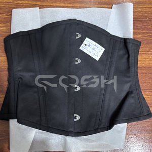 COSH <b>Corset</b> Steel <b>Boned</b> Waist Training Black Cotton <b>Corset</b> Supplier - Product Image 1