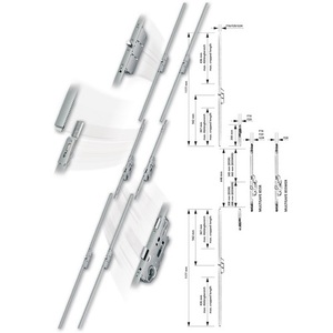 Multisafe MA U-Faceplate 24mm Serrure de meuble argentée 1177mm - Product Image 3