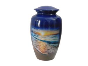 Urnes funéraires en aluminium pour adultes avec abat-jour en deux couleurs Urnes en métal de haute qualité pour funérailles fabriquées en Inde - Product Image 6