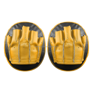 Mitaines de boxe incurvées en cuir, coussinets de frappe professionnels pour l'entraînement MMA et le kickboxing - Product Image 2