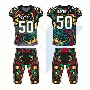 Uniforme de football américain unisexe pour adultes de haute qualité, sur mesure, manches courtes, respirant, en stock - Product Image 2