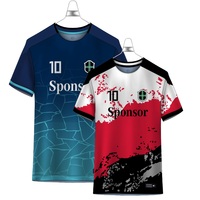 Ensemble de maillots de football réversibles à double couche personnalisés pour hommes, imprimés, respirants, durables, antibactériens, séchage rapide, entièrement personnalisables