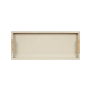 Bandeja de madera Rectangular con mango de metal, fabricante al por mayor - Product Image 6