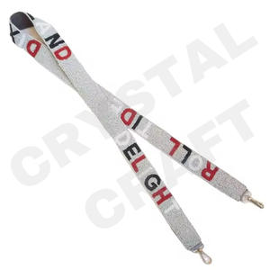 Green colour Beaded <b>Purse</b> Strap Customized <b>White</b> Gold Seed Bead Bag Straps Customized Beaded Strap for Bags - Product Image 4