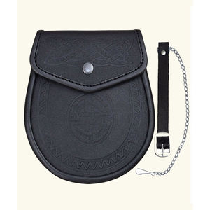 Sac Sporrans pour hommes de qualité supérieure Design haut de gamme avec nouveau style de cuir écossais professionnel de type basson - Product Image 3