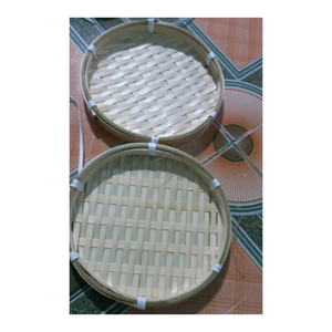 Hot Trend Decor Round Bamboo <b>Tray</b> Flat Winnowing <b>Basket</b> Handmade <b>Tray</b> Decor New Year Holiday From Vietnam Manufacture - Product Image 1