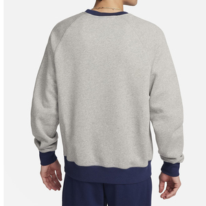 สเวตเชิ้ตคอกลมของผู้ชายผ้าฝ้ายหนาทรงพอดีตัวปกติผ้าคอตตอนขนแกะ100% ออกแบบโลโก้ได้ตามต้องการ - Product Image 2