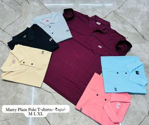 T-shirts polo Matty Plain: un classique à la texture moderne - Product Image 1