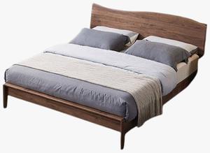 Lit double en bois massif de conception moderne, hauteur réglable, confortable, durable, écologique, tissu doux, dernier modèle - Product Image 2