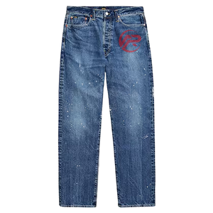 Servicio OEM Jeans para hombre Cómodo de calidad superior Lona Ligero Patrón recto Cintura media Diseño frontal plano Último estilo - Product Image 4