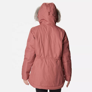 Chaqueta con capucha cortavientos con logotipo personalizado impermeable al aire libre senderismo moda casual rompevientos para mujer - Product Image 5