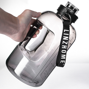Vente directe d'usine bas quantité minimale de commande Fitness grande capacité Sports de plein air tasse à eau en plastique avec corde Anti-perte et couvercle d'eau en plastique - Product Image 3