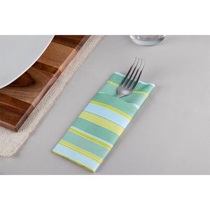 Serviettes de table en papier Linde imprimées Kanguro, vertes, 40x40cm, douces et absorbantes, 480 pièces, B2B - Product Image 1