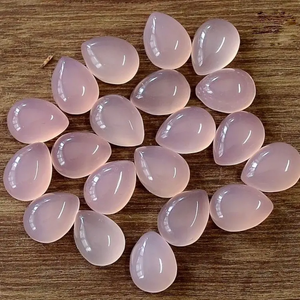 Calcédoine rose naturelle 8mm x 12mm Cabochon poire pierre précieuse en vrac de qualité supérieure au prix d'usine de grossiste en vrac de fournisseurs indiens - Product Image 2