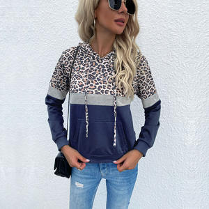 เสื้อฮู้ดพิมพ์ลายเสือดาวสำหรับผู้หญิง, เสื้อฮู้ดกันลมใส่สบายสำหรับฤดูใบไม้ผลิ - Product Image 2