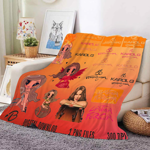 Mantas personalizadas de <span class=keywords><strong>Karol</strong></span> <span class=keywords><strong>G</strong></span>, cantante colombiana, anti-pilling, súper suaves, ligeras, de forro polar y franela. - Product Image 4