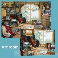 Fabricant de puzzles en bois DIY personnalisés Flower Hill |   501-1000 pièces de papier cartonné gris pour puzzle, vente en gros et cadeaux