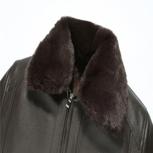 แจ็กเก็ตหนังแคนวาสสำหรับผู้ชาย, แจ็กเก็ตหนังแคชเมียร์กันน้ำและระบายอากาศได้ดีสไตล์สตรีทไฮสตรีทสำหรับฤดูหนาว - Product Image 4