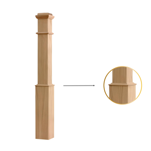 Hot 4091P Interchangeable Pyramide Plat Caps Durable Réglable Newel Dur Érable Boîte Plaine Style Meubles Accessoire EFS Bois - Product Image 4