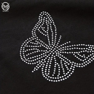 Vente en gros de matériel haut de gamme pas cher prix 100% coton-polaire hiver pull strass à capuche pour les femmes avec couleur personnalisée - Product Image 6