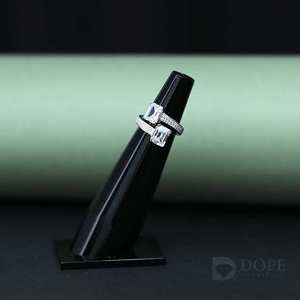 Anillo Unisex de Piedra Natural y Acero Inoxidable, Chapado en Oro de 18K, Certificado IGI, Moderno, para Cualquier Ocasión - Product Image 1