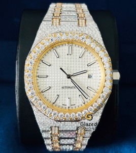 Reloj de pulsera Hip Hop totalmente helado para hombre, Moissanite Pass Diamond Tester, pantalla analógica, caja de acero inoxidable, ventana de esfera de cristal - Product Image 2