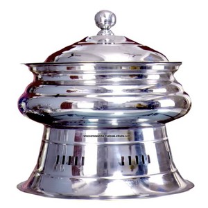 Chauffe-plats ronds en acier inoxydable de meilleure qualité en métal Chauffe-plats pour buffet Chauffe-plats pour traiteur événements mariage - Product Image 2