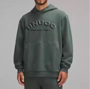 Custom Logo Hoodies Unisex High Quality Anti-shrink Heavyweight Oversize Stringless Fleece Men's 3d Embossed Hoodie - Product Image 3