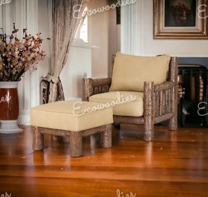 เก้าอี้ไม้ไผ่สำหรับพักผ่อนเฟอร์นิเจอร์กลางแจ้งเก้าอี้สวนเฟอร์นิเจอร์ลานโรงแรมพร้อมเก้าอี้นั่งพักเท้าแบบออตโตมัน - Product Image 3