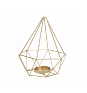Bougeoir grand en métal de forme géométrique de vente chaude pour les centres de table de mariage et les décorations pour la maison - Product Image 4