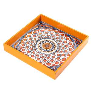 Plateau de service en bois imprimé émaillé de haute qualité, dernier design, plateau à thé, à collation, à nourriture pour la cuisine et la décoration de la maison - Product Image 3