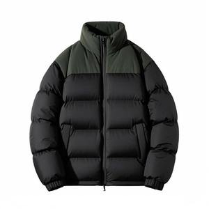 Veste matelassée coquille souple avec logo personnalisé manteau d'hiver extérieur respirant et imperméable à col montant hommes femmes fermeture à glissière en coton - Product Image 3