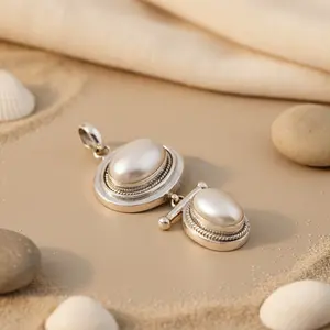 สร้อยคอจี้มุกเงิน 925 ของขวัญเครื่องประดับที่หรูหราสำหรับผู้หญิงพร้อมเสน่ห์อันน่าทึ่ง - Product Image 2