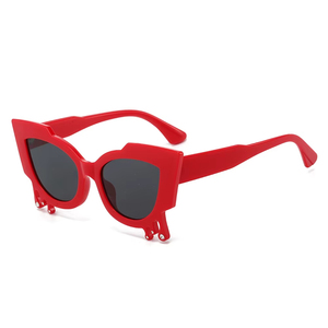 Gafas de Sol Cat Eye Rojas con Diamantes de Imitación, Diseño de Lágrima, Alta Calidad, Novedad 2024, Gran Venta - Product Image 5