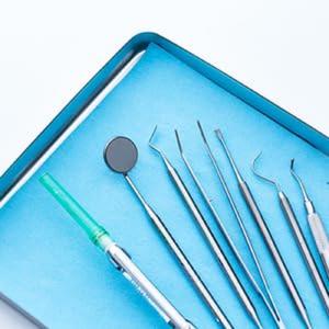 9 bandejas planas de plástico rosa para instrumentos quirúrgicos dentales, autoclavables, acero inoxidable de calidad premium de 13,25 pulgadas - Product Image 2