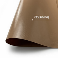 Rouleau de bâche en PVC marron 450 g/m², bâche en PVC 450 g, bâche en PVC 1000 deniers, imperméable avec tissu en PVC 450 g/m pour les housses de tente