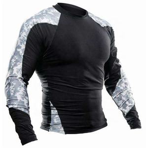 ชุดป้องกันผดผื่นย้อมสีสำหรับผู้ชายพิมพ์ลายแขนยาว BJJ MMA - Product Image 3