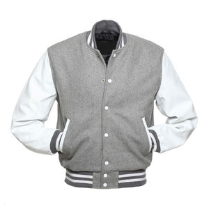 แจ็กเก็ตเสื้อกีฬาผ้าวูลและมหาวิทยาลัยหนังแบบคลาสสิกลายทางผ้าริบบิ้และแผ่นตัวอักษรสำหรับกีฬาที่ผลิตในปากีสถาน - Product Image 2