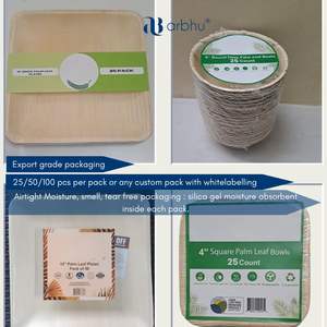 Produits respectueux de l'environnement pour les bols, assiettes et couverts en feuilles de palmier biodégradables de qualité supérieure 2023 - Product Image 3