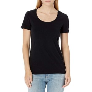 Venta al por mayor de calidad superior Casual Slim Fitted mujeres camisetas 2025 moda liso manga corta mujeres camiseta - Product Image 1