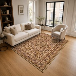 RUGS DEPOT LXDP-0352 Großhandel Roter Burgunder Zeitgenössischer Abstrakter Digital Bedruckter Maschinenwaschbarer Chenille-Teppich Rutschfest - Product Image 2