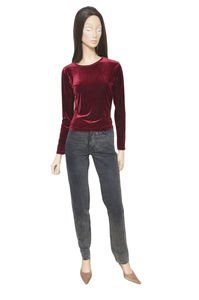 Camiseta de Manga Larga con Cuello Redondo de Mezclilla para Hombre, Diseño Bordado con Estampado Personalizado, Estilo Urbano de Invierno, Unisex - Product Image 2