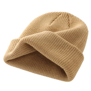 Gorros de Punto de Alta Calidad Directo de Fábrica para Hombre, Gorro de Invierno de Punto de Marca Privada de Tendencia - Product Image 1