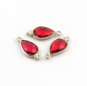 Colgante de pera de cuarzo rosa Piedra preciosa 12x8mm Forma de pera Briolette Cut 18K Oro Vermeil 925 Conjunto de bisel de plata esterlina Encanto de moda - Product Image 2