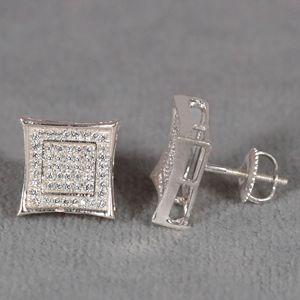Hermosos pendientes de compromiso y boda con diamantes cultivados en laboratorio de oro blanco de 14 quilates con claridad VVS - Product Image 2