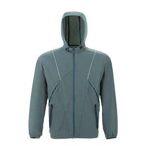 Chaqueta con capucha para hombre personalizada con detalle de fibra óptica brillante 100% algodón para invierno - Product Image 1