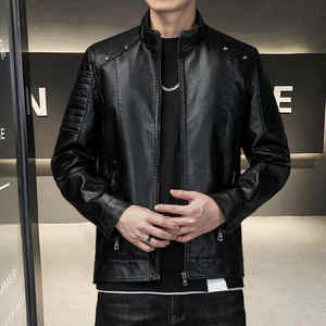 Nouvelle marque hommes veste printemps automne veste en cuir souple pour hommes mode vêtements manches longues dernier style vestes - Product Image 2