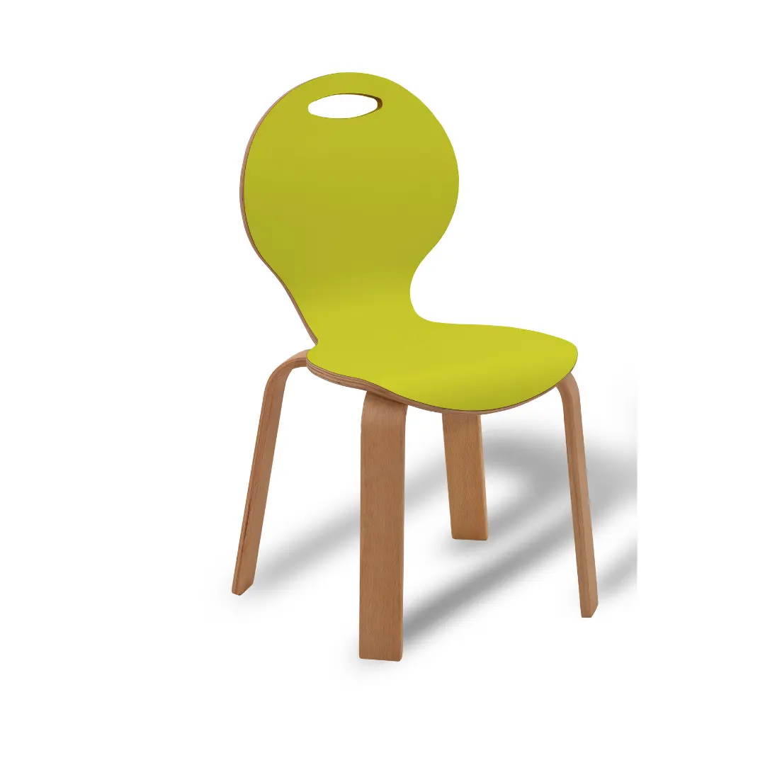 كرسي منتسوري للأطفال مصنوع من الخشب الرقائقي كرسي خشبي للأطفال قابل للتكديس أثاث دائم للأطفال مصنوع في تركيا EN71-3